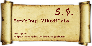 Serényi Viktória névjegykártya