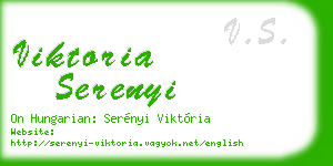 viktoria serenyi business card