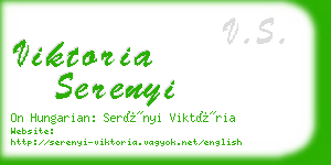 viktoria serenyi business card